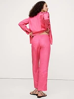 Linen Pull-On Ankle Pant