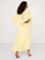 Stretch-Crepe Open-Back Dress