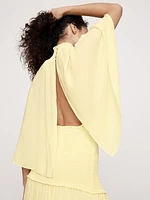 Stretch-Crepe Open-Back Dress