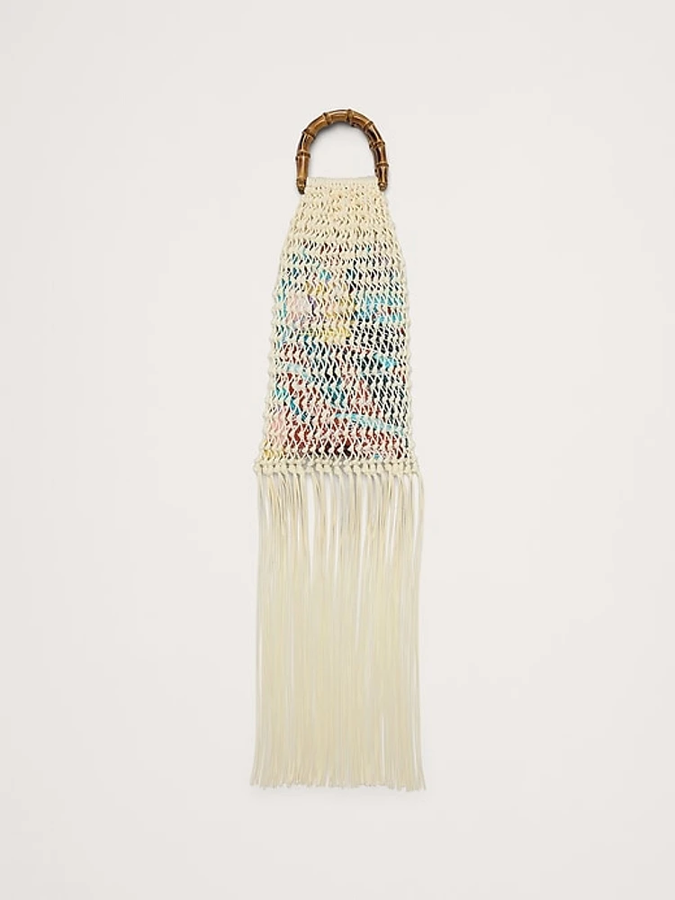 The White Lotus Waxed Cord Macramé Bag