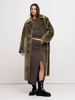 Reversible Shearling Car Coat