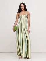 Sculpted Stripe Maxi Dress