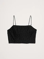 Strappy Geo Lace Cropped Top