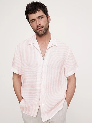 Standard-Fit Linen Resort Shirt