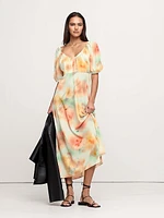 Chiffon V-Neck Maxi Dress