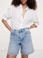 High-Rise Denim 8" Short