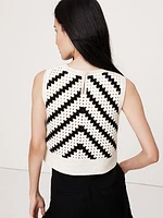 Embroidered Cotton Crochet Top