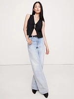 Viscose-Linen Tie Vest