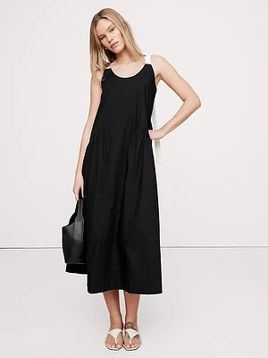 Cotton Poplin Swing Maxi Dress