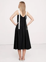 Cotton Poplin Swing Maxi Dress