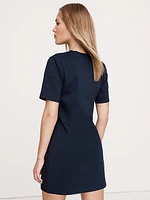 Cotton Twisted T-Shirt Dress