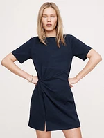 Cotton Twisted T-Shirt Dress
