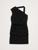 Tech-Stretch Ruched Mini Dress