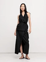 Linen Halter Wrap Tunic