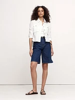Relaxed Cotton Poplin Utility Shirt