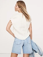 Oversized Linen Cinch Top