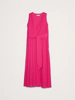 Pleated Cape Maxi Dress