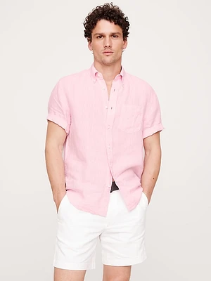 Standard-Fit Linen Short-Sleeve Shirt