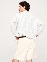 8" Relaxed Denim Pull-On Bermuda Short