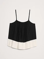 Color-Block Cotton Poplin Tank