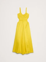Viscose-Linen Cut-Out Maxi Dress