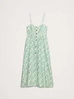 Linen Corset Long Midi Dress