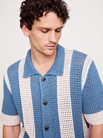 Crochet Cotton Resort Shirt