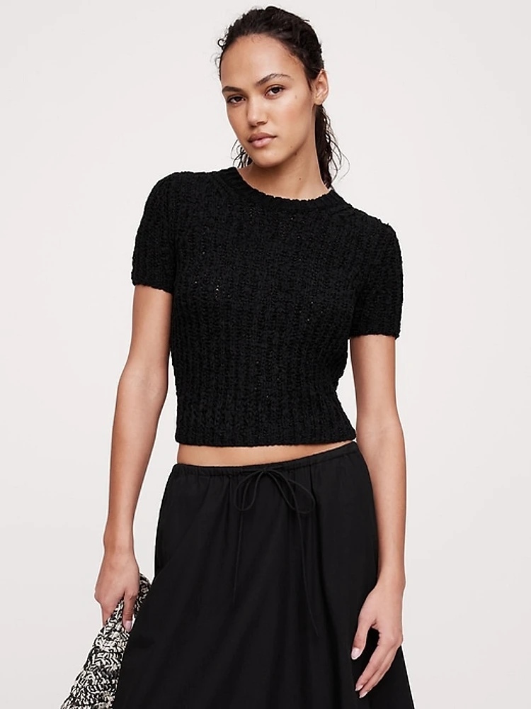 Shrunken Short-Sleeve Sweater