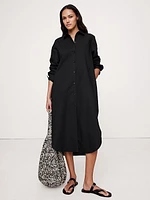 Cotton Poplin Asymmetrical Shirt Dress