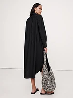 Cotton Poplin Asymmetrical Shirt Dress