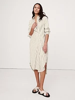 Cotton Poplin Asymmetrical Shirt Dress