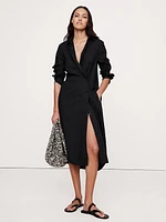 Cotton Poplin Asymmetrical Shirt Dress