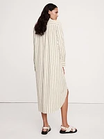 Cotton Poplin Asymmetrical Shirt Dress
