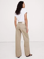 The Icon Classic Mid-Rise Wide-Leg Split-Hem Jean