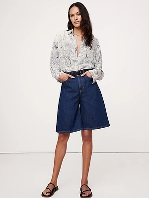 Oversized Matte Silk Shirt