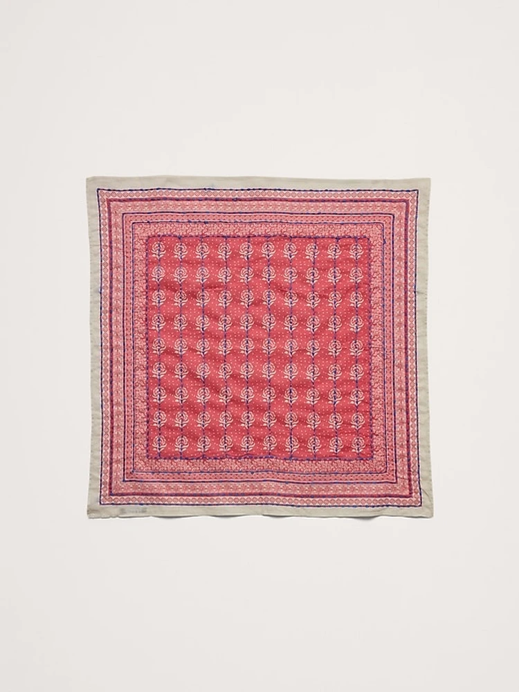 Embroidered Cotton Scarf by Vismaya