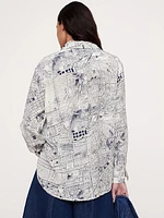 Oversized Matte Silk Shirt