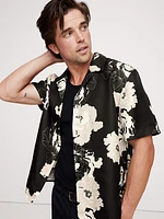 Standard-Fit Silk Resort Shirt