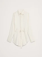 Linen Belted Tunic Shirt