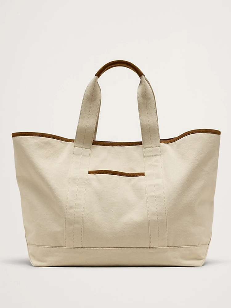 Canvas & Suede Weekend Tote