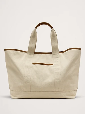 Canvas & Suede Weekend Tote