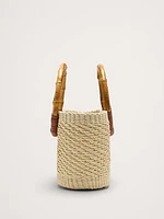 Bamboo Mini Straw Tote by Sensi Studio