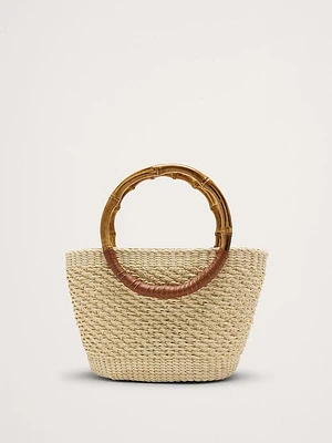 Bamboo Mini Straw Tote by Sensi Studio