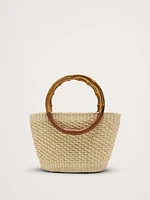 Bamboo Mini Straw Tote by Sensi Studio
