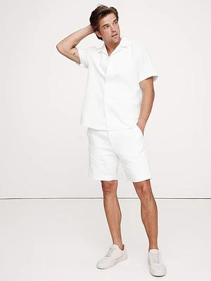 Standard-Fit Cotton Waffle-Weave Resort Shirt