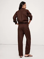 Linen Pull-On Ankle Pant