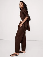 Linen Pull-On Ankle Pant