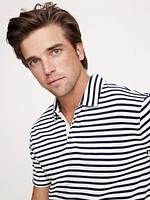 Luxury-Touch Stripe Polo