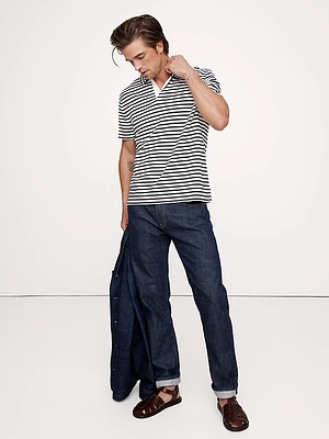 Luxury-Touch Stripe Polo