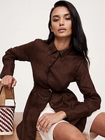 Linen Belted Tunic Shirt
